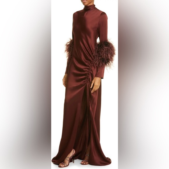 Lapointe gown. Worn once. Brown maroon - Picture 4 of 8